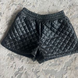 Cute leather shorts